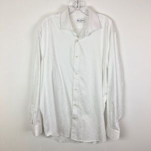 Robert Graham white button down shirt men's 17.5